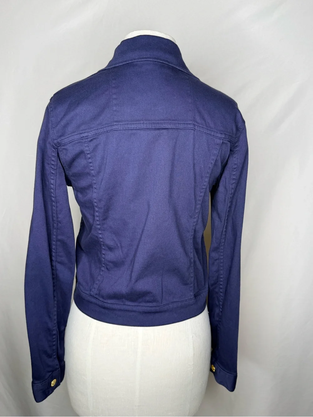 Michael Kors Navy Denim Jacket - Gold Buttons - Size M - BNWT (Brand New Without